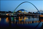 Millennium bridge at night